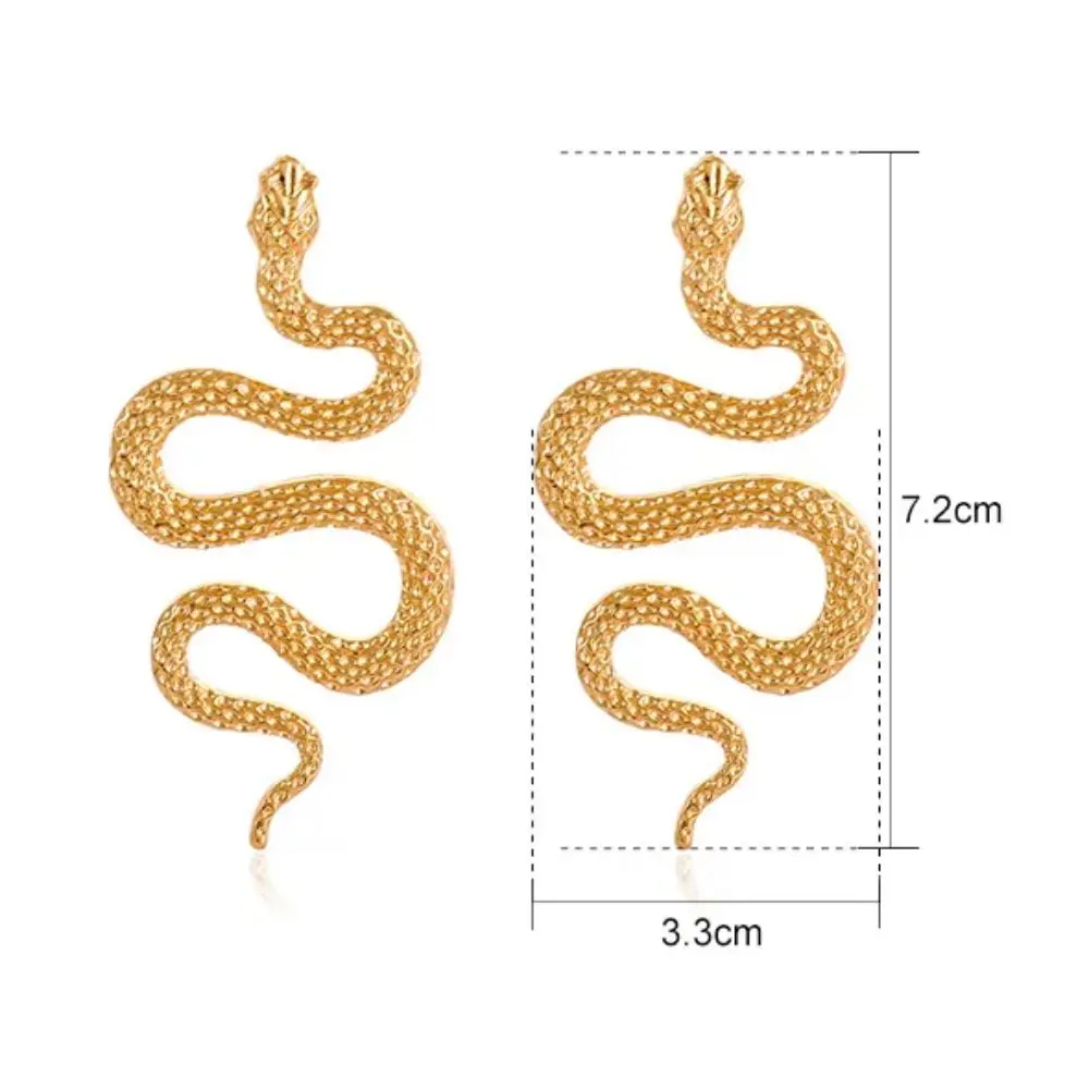 مزاجه الأزياء الأفعى على شكل قلادة الأقراط القوطية الظلام مبالغ فيها الأقراط الاتجاه مجوهرات اكسسوارات الأقراط المعدنية فتاة