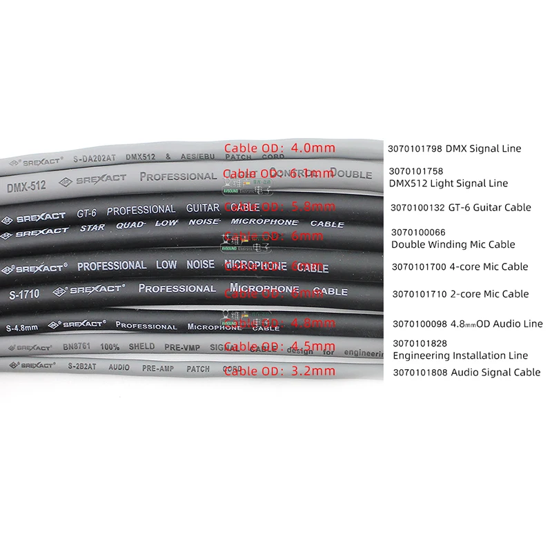 SREXACT AES/EBU wymienny 110 Ω cyfrowy kabel audio S-DA202AT 3070101798 do instalacji inżynierskiej