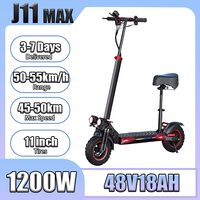 J11-Max Electric Scooter 1200W Motor 48V18AH Max Speed 55KM/H EScooter 11-inch Off Road Tire Foldable Commute  E-Scooter