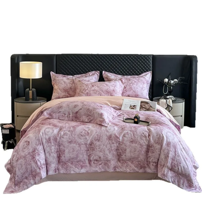 

Modern High-Density Long-Staple Cotton Bed Sheet Four-Piece Set New High-COUNT Digital Printing Fashion