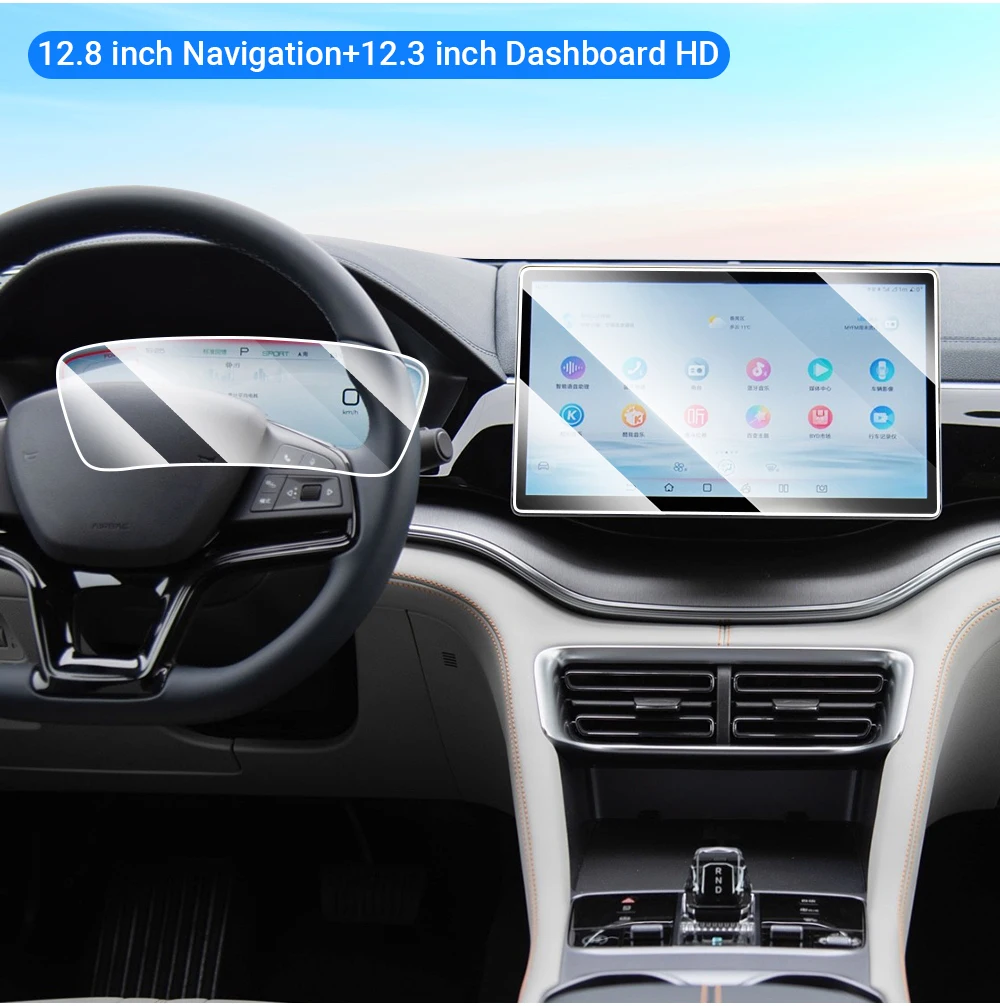 Für BYD Seal U / Song Plus 2022-2026 12,8 Zoll oder 15,6 Zoll gehärtetes Glas Auto-GPS-Navigationsbildschirm-Schutzfolie Zubehör – Detail 14