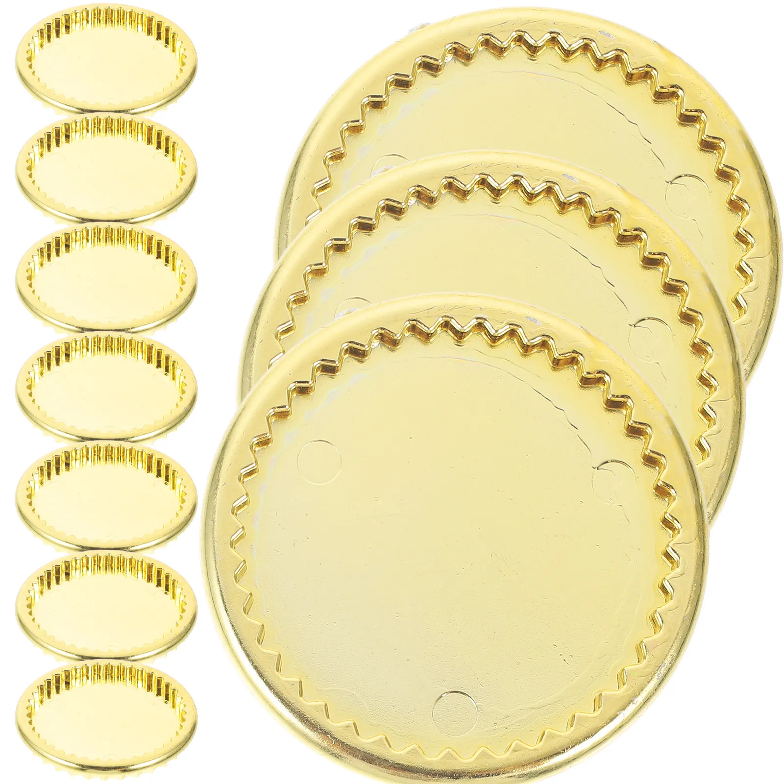 

10Pcs Gold Plates Mini House Kitchen Tiny Trays Decorations Mini Food Dish Miniature Tableware Scene Layout Prop