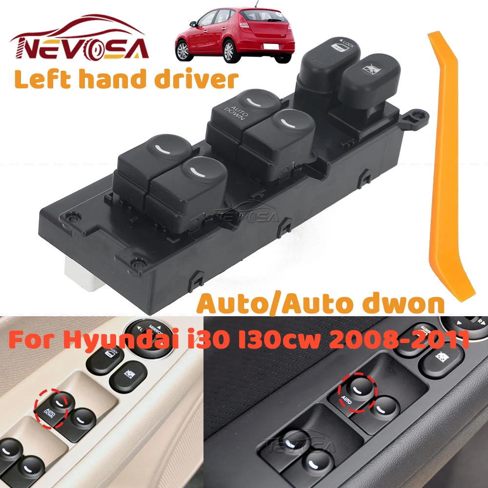 Master Main Button For Hyundai I30 I30cw 2008 2009 2010 2011 Front Left Right Electric Window Control Switch Lifter 935702L010