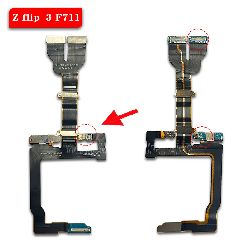 Imagem -02 - Eixo de Rotação Original do Eixo Rotativo Conexão Lcd Cabo Flexível para Samsung Galaxy z Flip F700 F707 F711 F721 F731