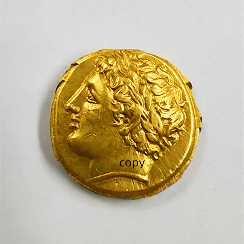 

Vintage Original Greek Gold Coin Collection World Wonders Items for Coins King Home Décor Foreign Copy