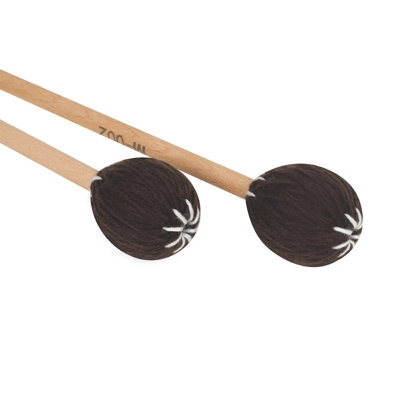 2 pièces manche en érable boule laine pilon Marimba maillet Percussion Instrument musique accessoires pour l'entraînement