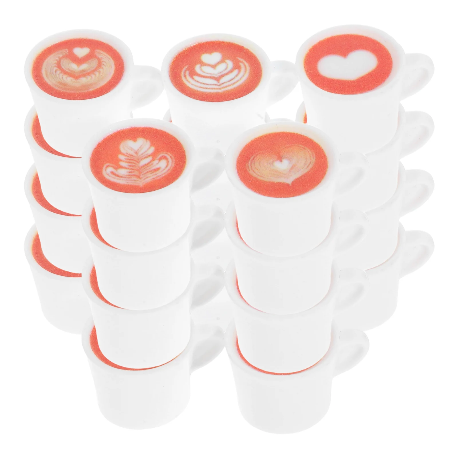 

50 Pcs Coffee Cup Mini Kitchen Set Dollhouse Food Ornaments Resin Cups White for Toy