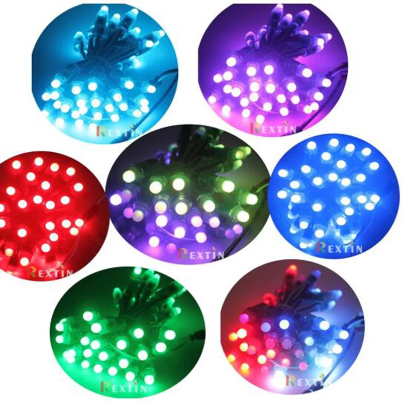 50pcs/lots addeessable 12mm  LED Pixel Light Module DC5V RGB full color 2811  Digital LED christmas string