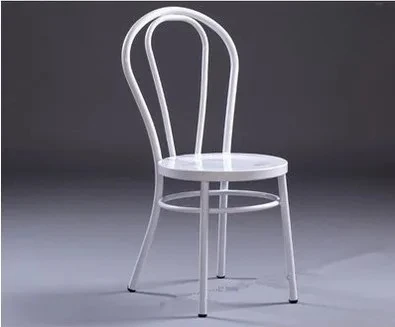 

Simple dining chair fashionable black and white Nordic style wrought iron dining chair modern fashion casual chair