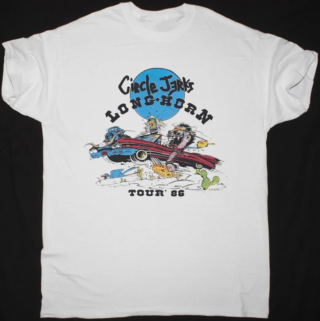 CIRCLE JERKS LONG HORN TOUR 1986 T SHIRT