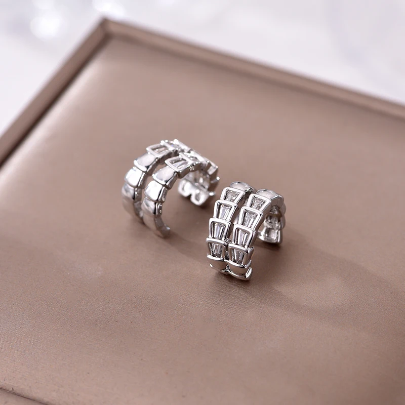 Neue Doppel Hoops Exquisite Geometrische Gefälschte Keine Durchbohrten Clip Ohrringe Für Frauen Zirkonia Ohr Clips Elegante Ohr Manschette Ohrringe Schmuck – Detail 10