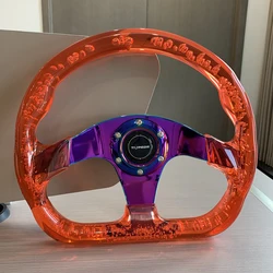 High Quality Universal 320MM Multi-color Option Color Unique Design Auto Acrylic Transparent Modification Sport Steering