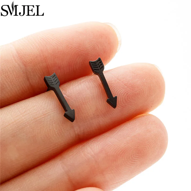 Punk Stainless Steel Geometric Earrings, U Shaped Design