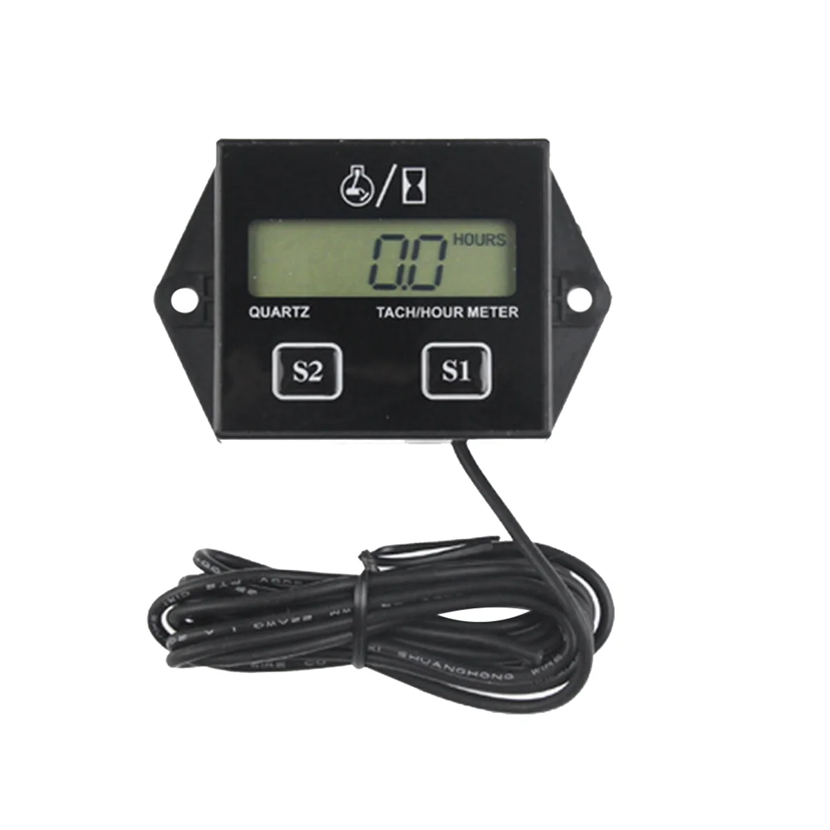 Engine Digital Display Tach Hour Meter Gauge Inductive Speedometer Car Stroke Tachometer Motorcycle Lawn