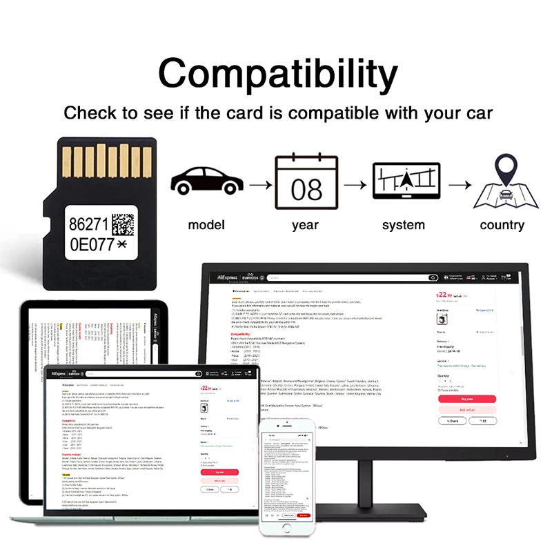 86271-0E077 USA/CAN for Toyota Corolla Prius Navigation GPS Update 2025 Newest Version Software Sat Nav accessories Map SD Card