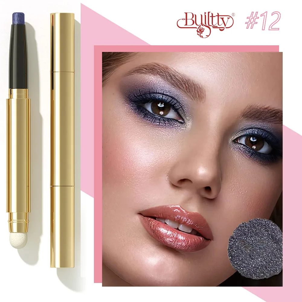 Matte Color Eye Shadow Pen Liner Pencil Glitter Metallic Eyeshadow Stick Mother Pearl Dark Bright Red Korean Make Up For Women