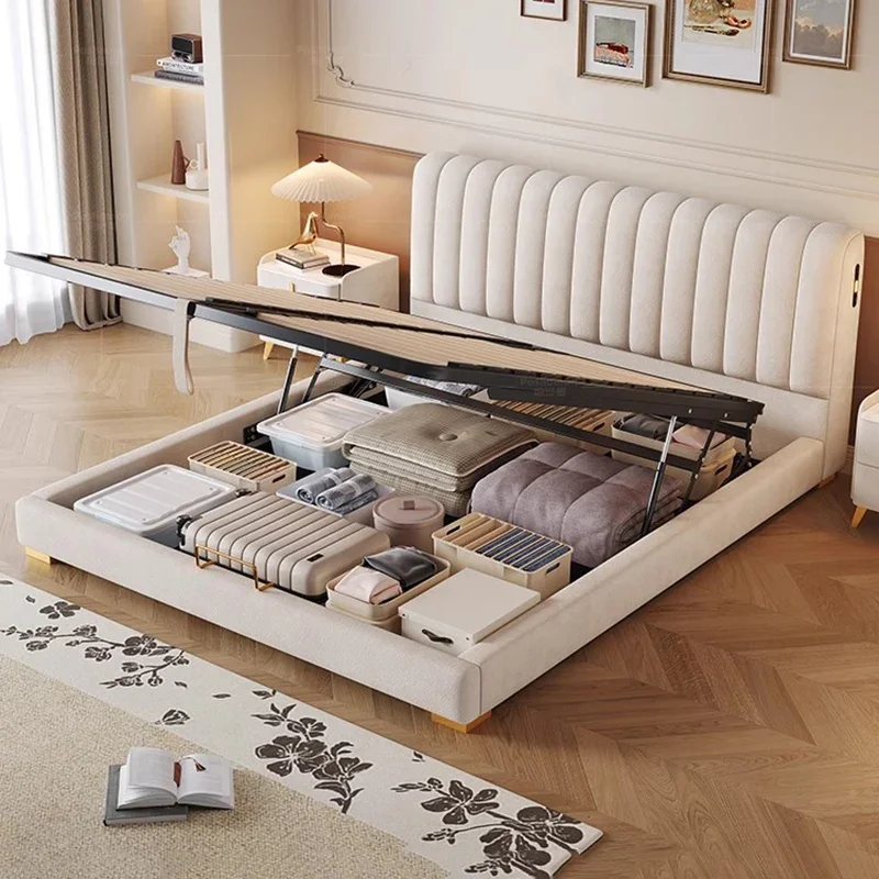 #￥Storage Bedroom Massage Bed Frame Queen Double Modern Luxury Bed Multifunctional Hospital Sleeping Cama Lounge Suite Furniture