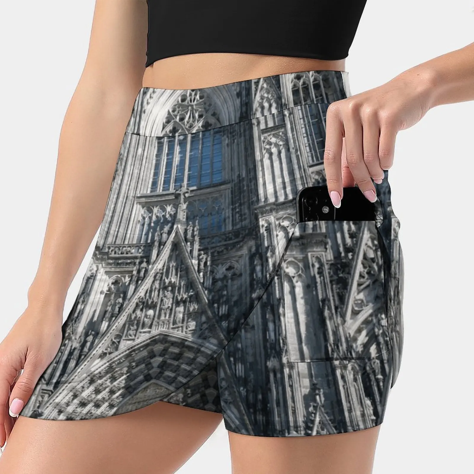 Cologne Cathedral Women'S Fashion Sporting Skirt With Pockets Tennis Golf Running Skirts Cologne Cathedral German Koelner Dom