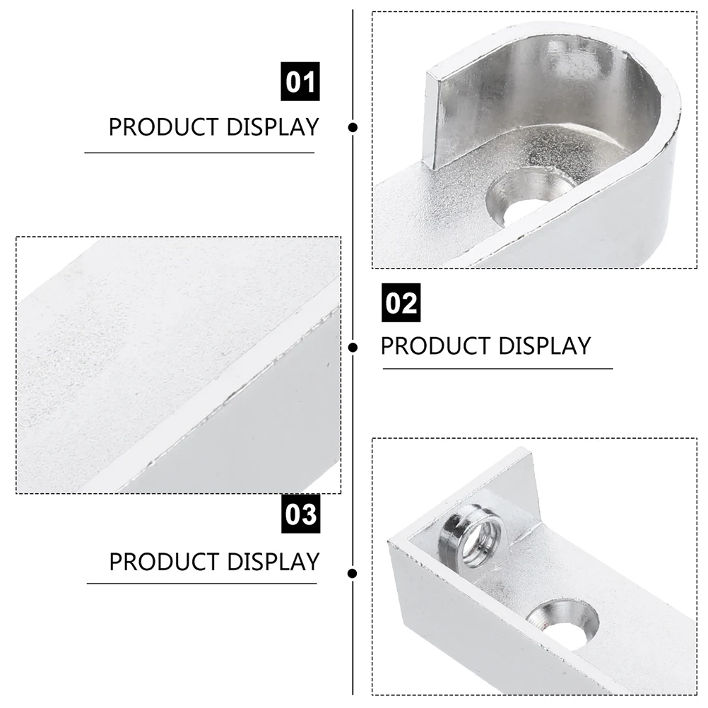 

6pcs Iron Clothes Rod Holders Heavy Duty Closet Pole Socket Wardrobe Bracket Storage Support Flange Metal for Hanging