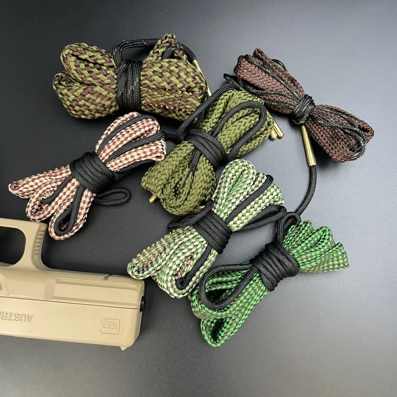 طقم تنظيف المسدس أداة تتحمل الأنظف بندقية برميل عيار حبل فرشاة 12GA 16GA.22 CAL.223CAL.303.308.338 5.56 مللي متر 7.62 مللي متر #3