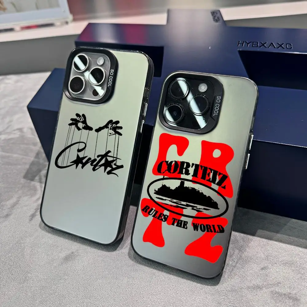 Hot Fashion Brand C-Corteiz Cover For Apple iPhone 16 15 14 13 12 mini 11 8 7 Pro Max Plus Colorful Phone Case - náhled 2