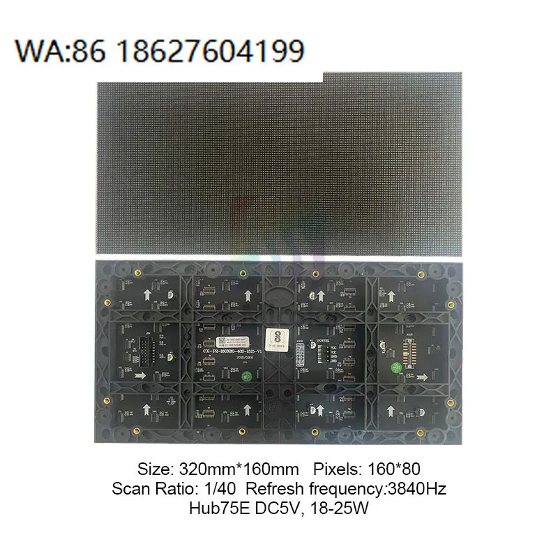 

P4 LED Module 500cd 3840Hz IP65 Waterproof Indoor Full Color Advertising Display Panel