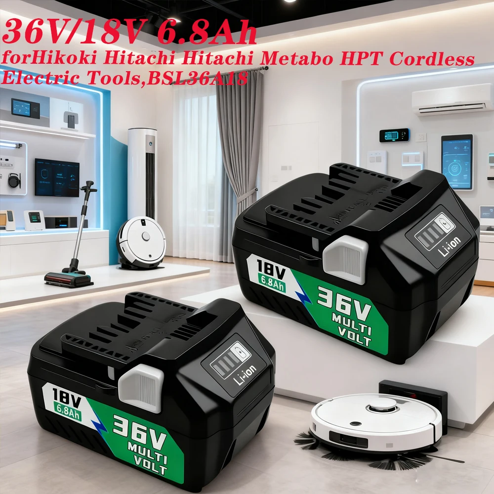 

Fit HiKOKI BSL36A18 BSL36B18 rechargeable battery,For Hikoki Hitachi Metabo HPT 18V 36V BSL1850 BSL1860 Slide-type Cordless Tool