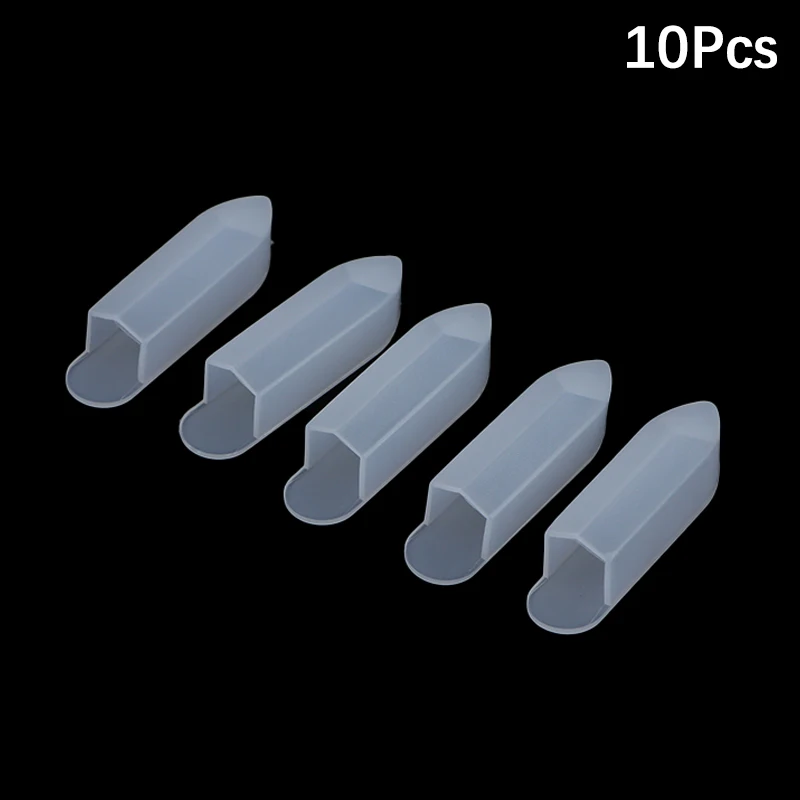10PCS Clear Dead Skin Clamp Sleeve Nipper Cover Protective Sleeve For Nail Cuticle Scissors Manicure Dead Skin Tweezers Cap