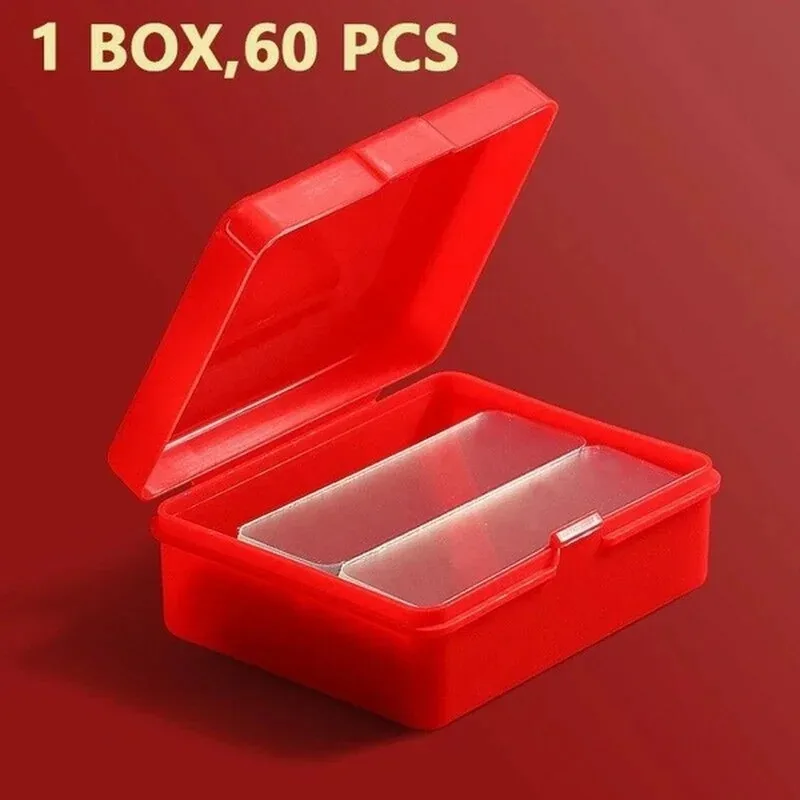 60 قطعة/صندوق شريط لاصق على الوجهين قابل لإعادة الاستخدام متعدد الوظائف قابل للإزالة قابل للغسل الشريط للجدران/الخشب/البلاط/البلاستيك/السطح المعدني