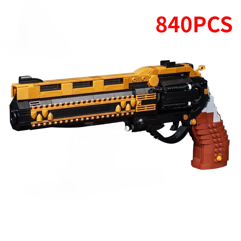 Game Series Last Wish Cannon Pistol Building Blocks MOC-39676 Shooting Game Weapon Assembly Model Puzzle Kids Toy Birthday Gift