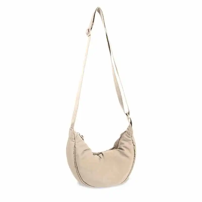 Bolso pequeño de nailon para hombre y mujer, bandolera pequeña de media luna, VL-023