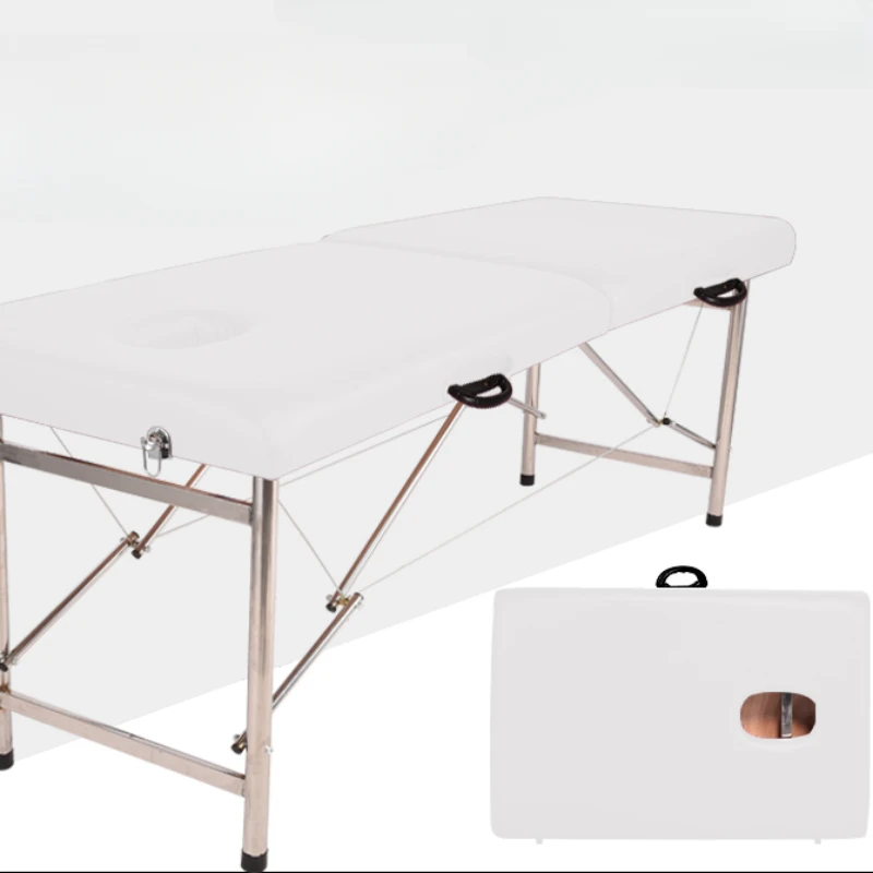 Portable Folding Massage Tables Move Metal Physiotherapy Knead Massage Tables Adjust Sleep Camilla Masaje Salon Furniture QF50MT