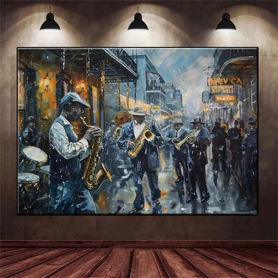 

5D DIY комплект алмазной живописи новый афроамериканский джазовый оркестр черная культура музыка тема Алмазная вышивка картина мозаика искусство