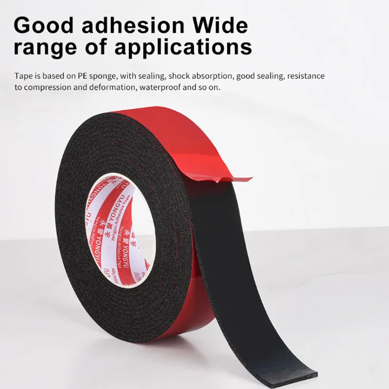 1pc 10M Strong Double-Sided Adhesive Glue Tape Super Sticky With Red Liner Waterproof Anti-collision Insulation Foam Tapes
