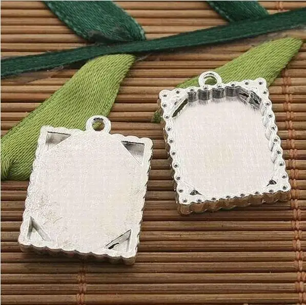 10pcs 24x17mm loop:1.6mm picture frame charm H3378