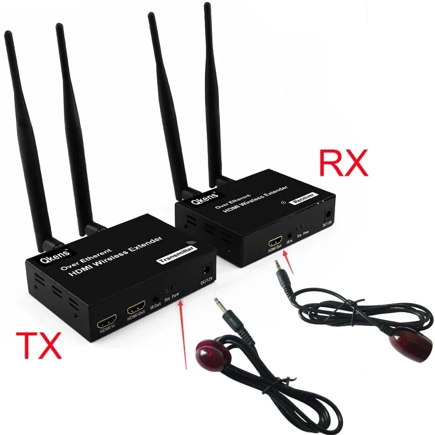 200M Wireless HDMI Extender 1080P Video Transmitter Receiver 1 PC To 2 3 4 TV Display Adapter Share DVD Camera PC To Projector