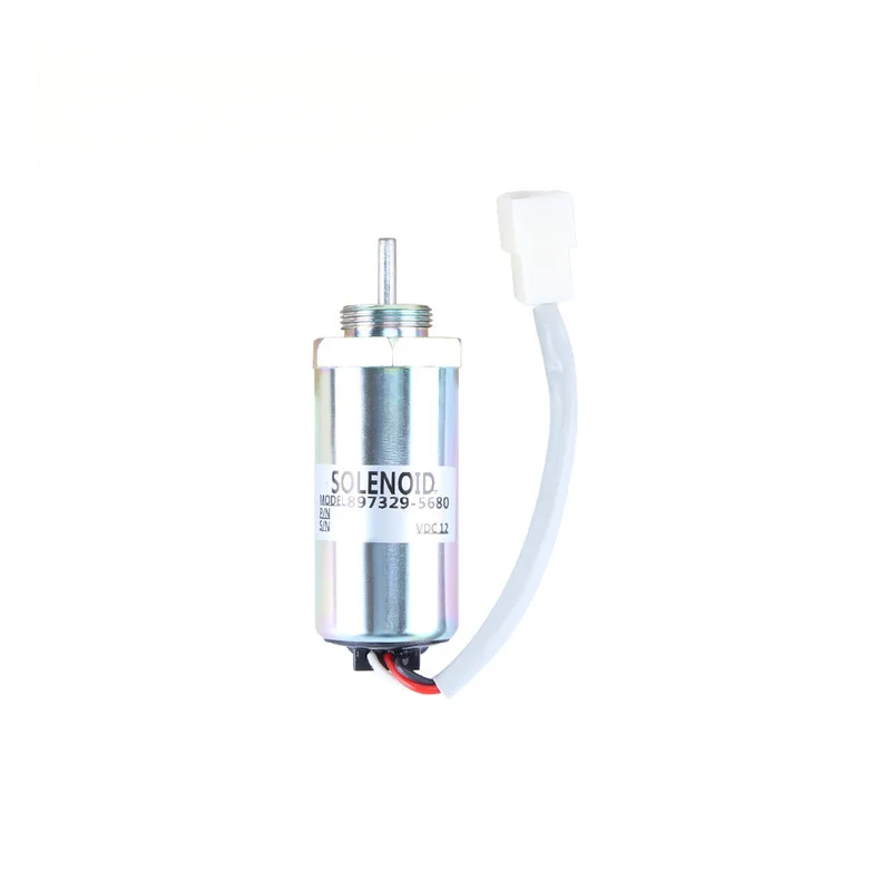 EX50 EX55 EX60 EX75 EX70 Engine Stop Solenoid Valve 897329-5680, 12V 24V Flameout Switch for Excavator