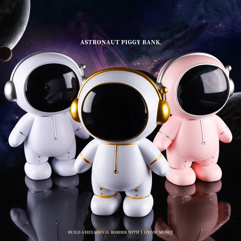 Spaarpot, munt spaarpot astronaut geldbesparende doos cadeaus voor kinderen, ruimtevaarder bank muntautomaat speelgoed voor volwassenen jongens meisjes verjaardag