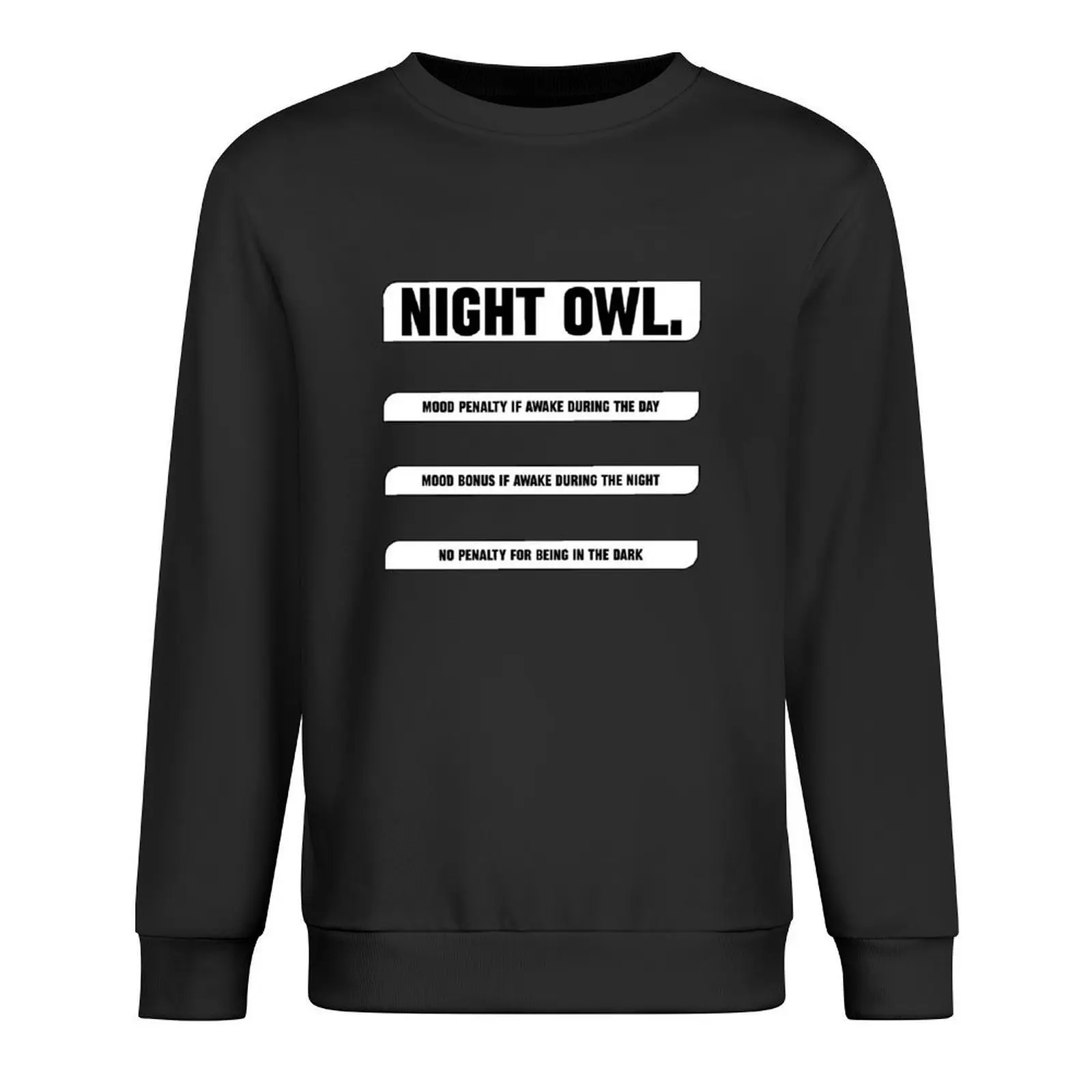 

Night Owl trait rimworld meme Pullover japanese style mens clothes autumn new products autumn jacket men men's sweatshirt