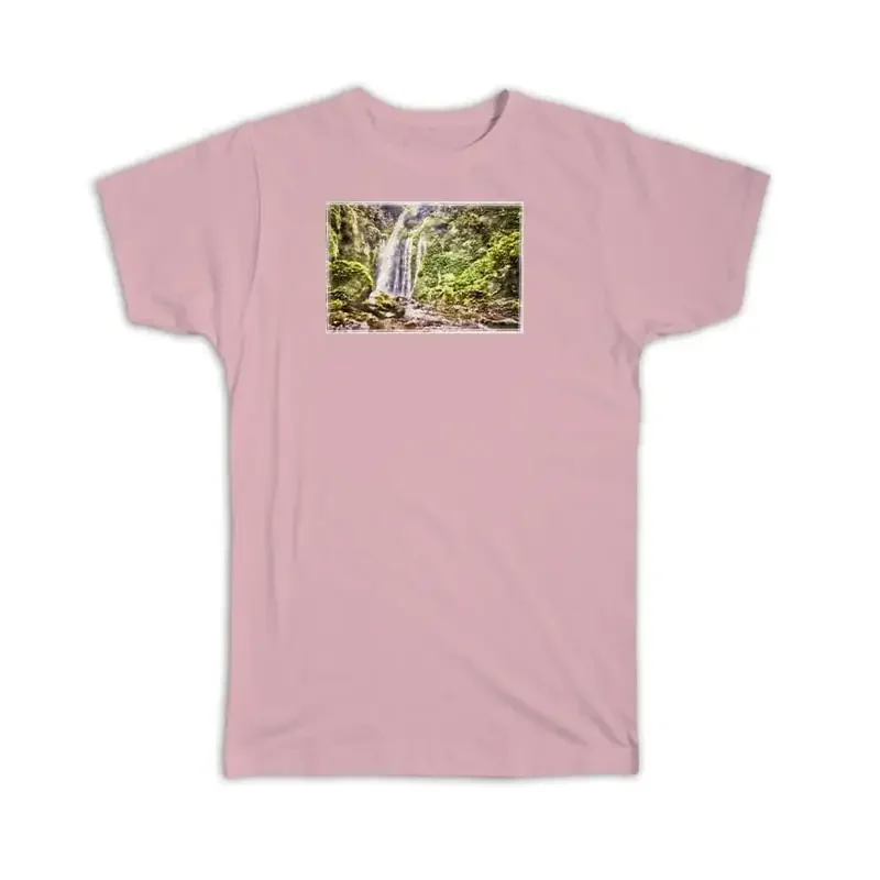 Indonesia Watercolor Waterfall T shirt