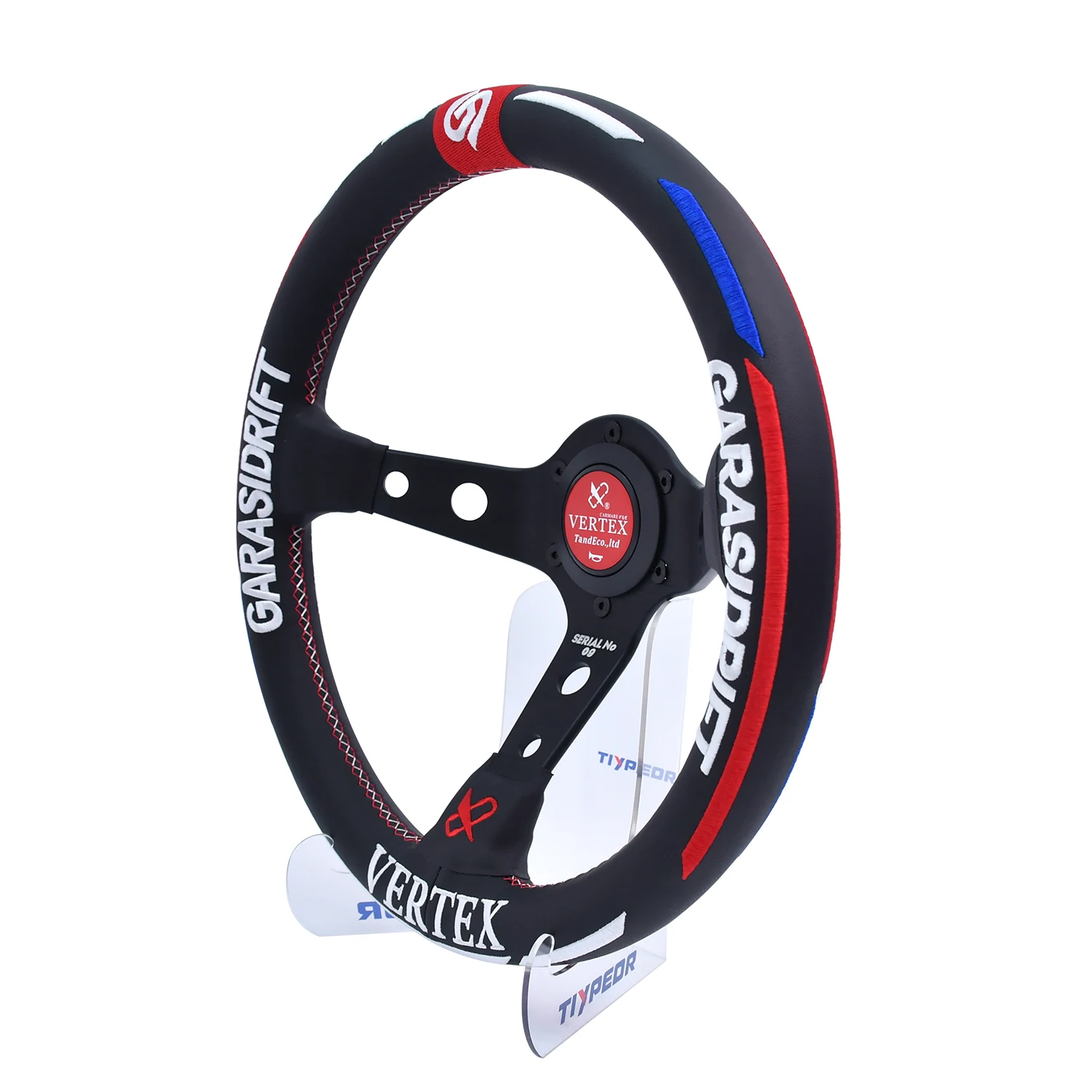 

Vertex Universal Sports Steering Wheel Leather Aluminum Alloy Embroidery Racing Accessories Auto Parts Car Steering Wheel