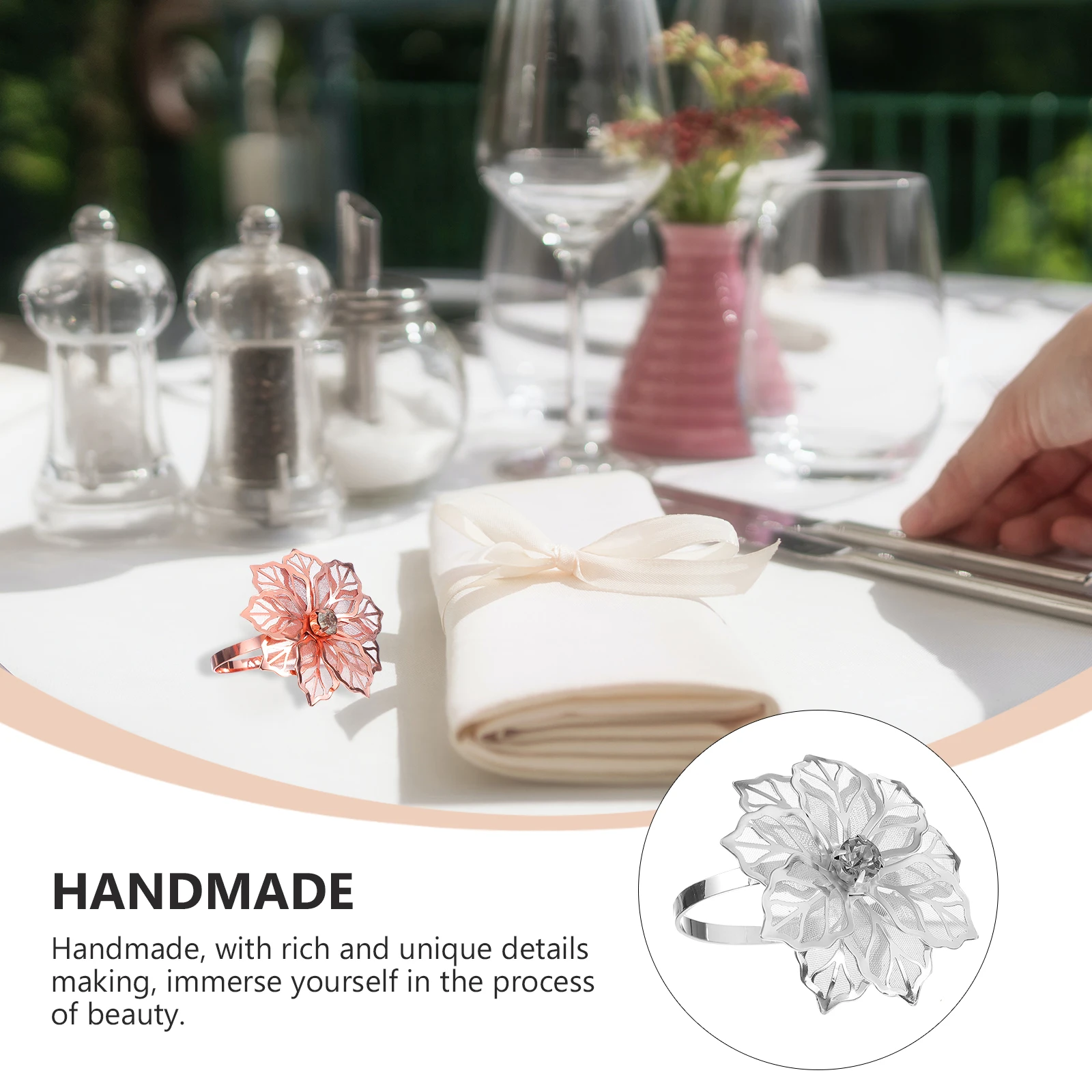 

12 Pcs Napkin Dining Table Decoration Rings Alloy Buckles Dining Napkin Buckles Table Decoration Supplies Wedding Party