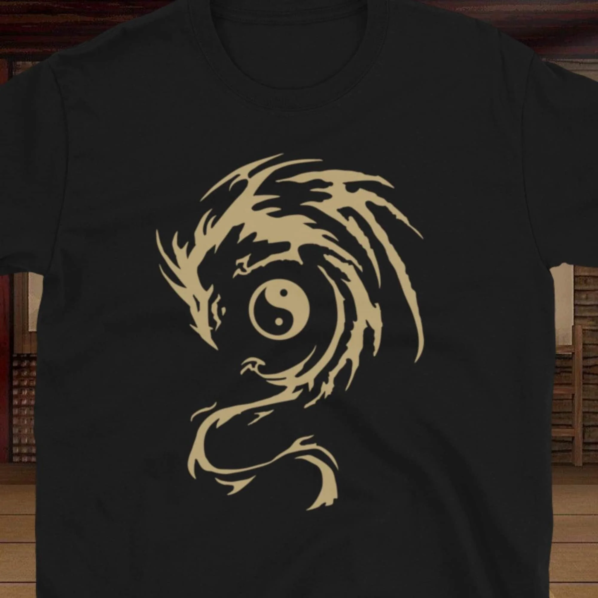 Shang Chi Master Of Kung Fu Modern Dragon Logo Cosplay Gold T Shirt