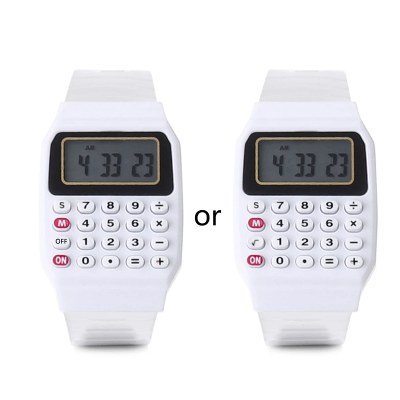 Fashion Child Kid Silicone Date Multi-Purpose Electronic Calculator Wrist Watch