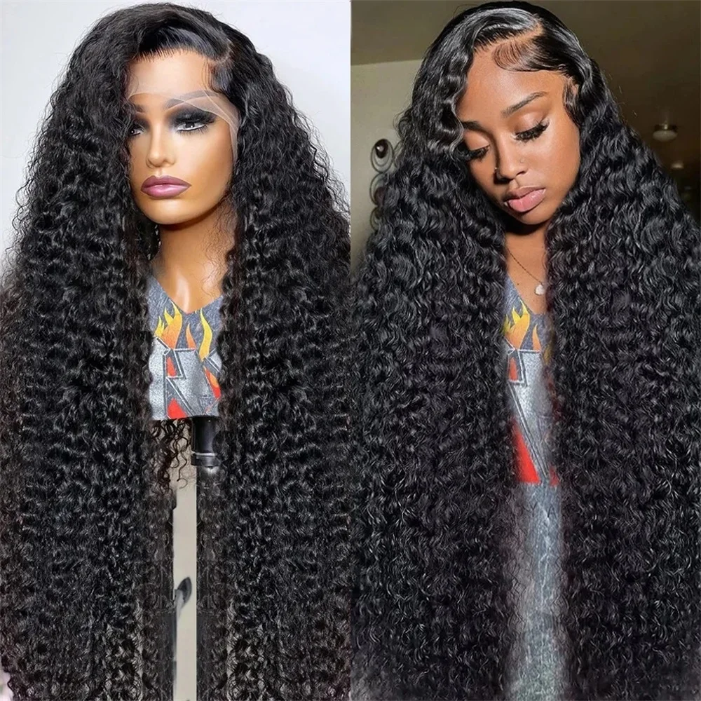 

Deep Wave 30 38 Inch 13x6 HD Lace Frontal Human Hair 200 Density Brazilian Glueless 13x4 Water Curly Lace Front Wig For Women