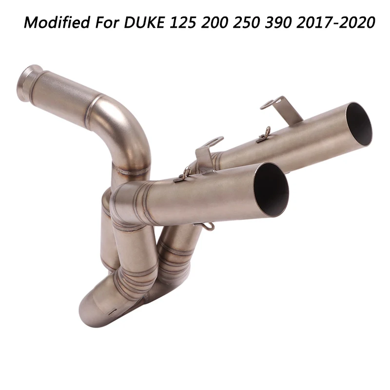 Slip On  Motorcycle Mid Connect Tube Middle  Link Pipe Stainless Steel   Modified For  DUKE 125 200 250 390 2017-2020