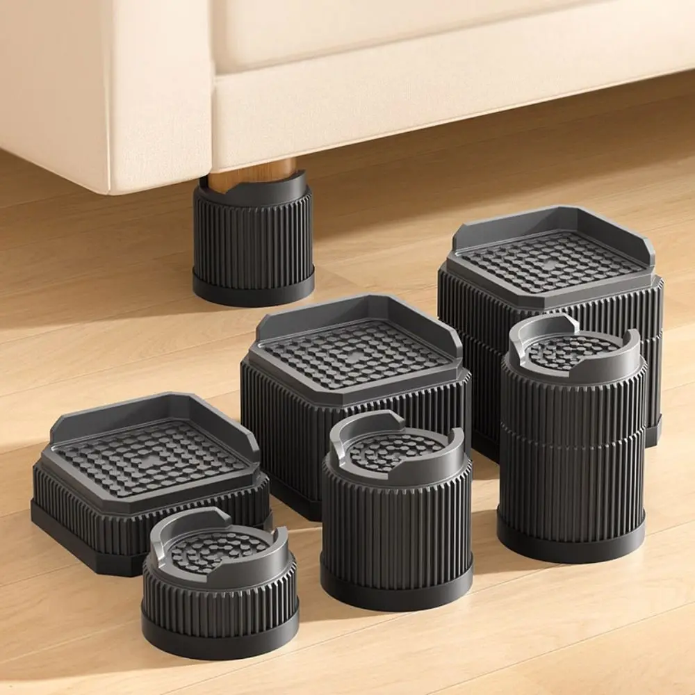 High Quality Heavy-Duty Furniture Foot Pad Square Adjustable Bed Lifts Risers Non-slip Bed Lifter Refrigerator