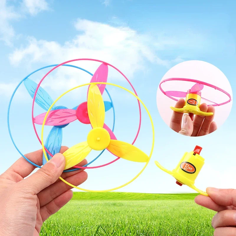 

Bamboo Dragonfly Flying Saucer Top Toys for Kids, Birthday Party Favors, Pinata Fillers, Outdoor Rotating, 5Pcs