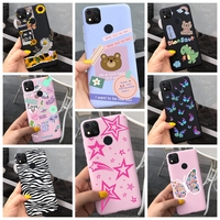 For Xiaomi Redmi 9C NFC Redmi 9A Redmi9 Phone Cover Cases Flower Child Women Fashion Back Capas Soft Liquid Silicone Slim Bumper