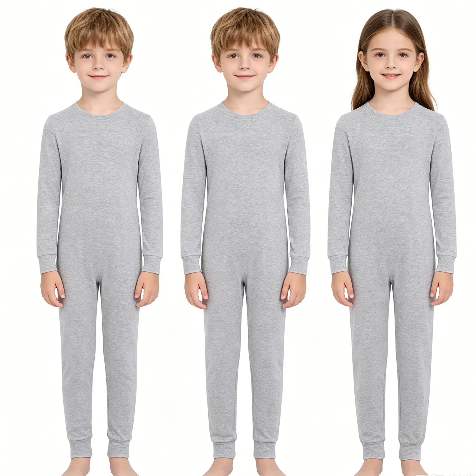 Kids 3Pcs Adaptive Jumpsuit Long Sleeve Anti-strip Back Zipper Cotton Casual Rompers Autism Children Special Needs Clothing